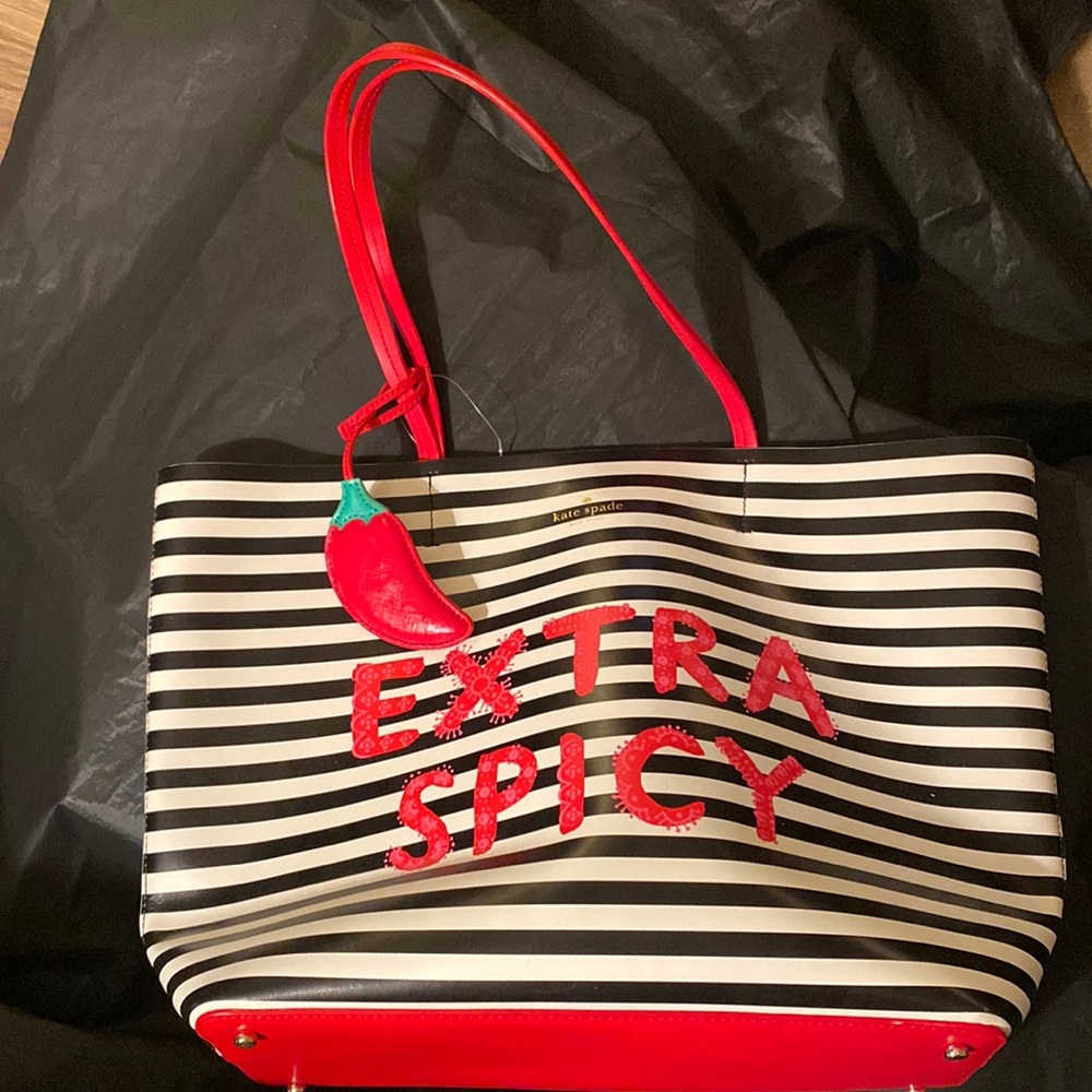 Kate Spade New York Extra Spicey striped Millie tote XL extra large